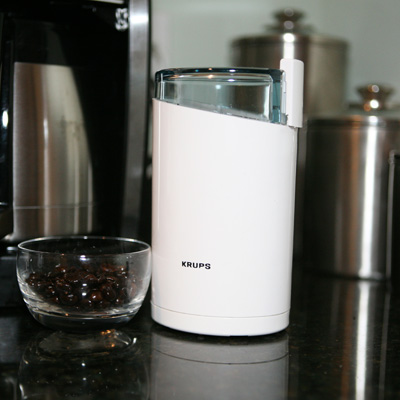 KRUPS® Coffee Grinder - This grinder can be used for coffee or spices. With a powerful motor, its large grinding capacity yields ground coffee for up to 12 cups of coffee.